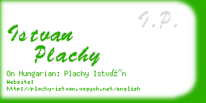 istvan plachy business card